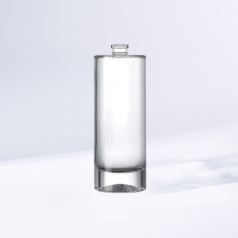 J2433 Flacone di profumo cilindru trasparente con tappo a vite da 100 ml